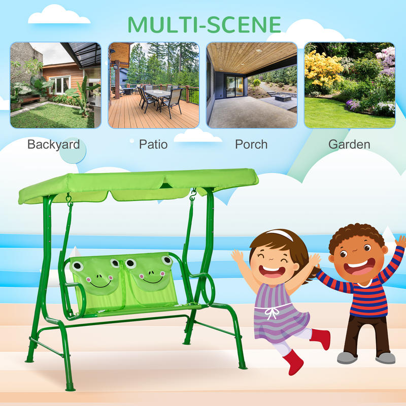 Outsunny Kids Patio Swing, Adj - مراجعة Kids Outdoor Swing Chair وسعره