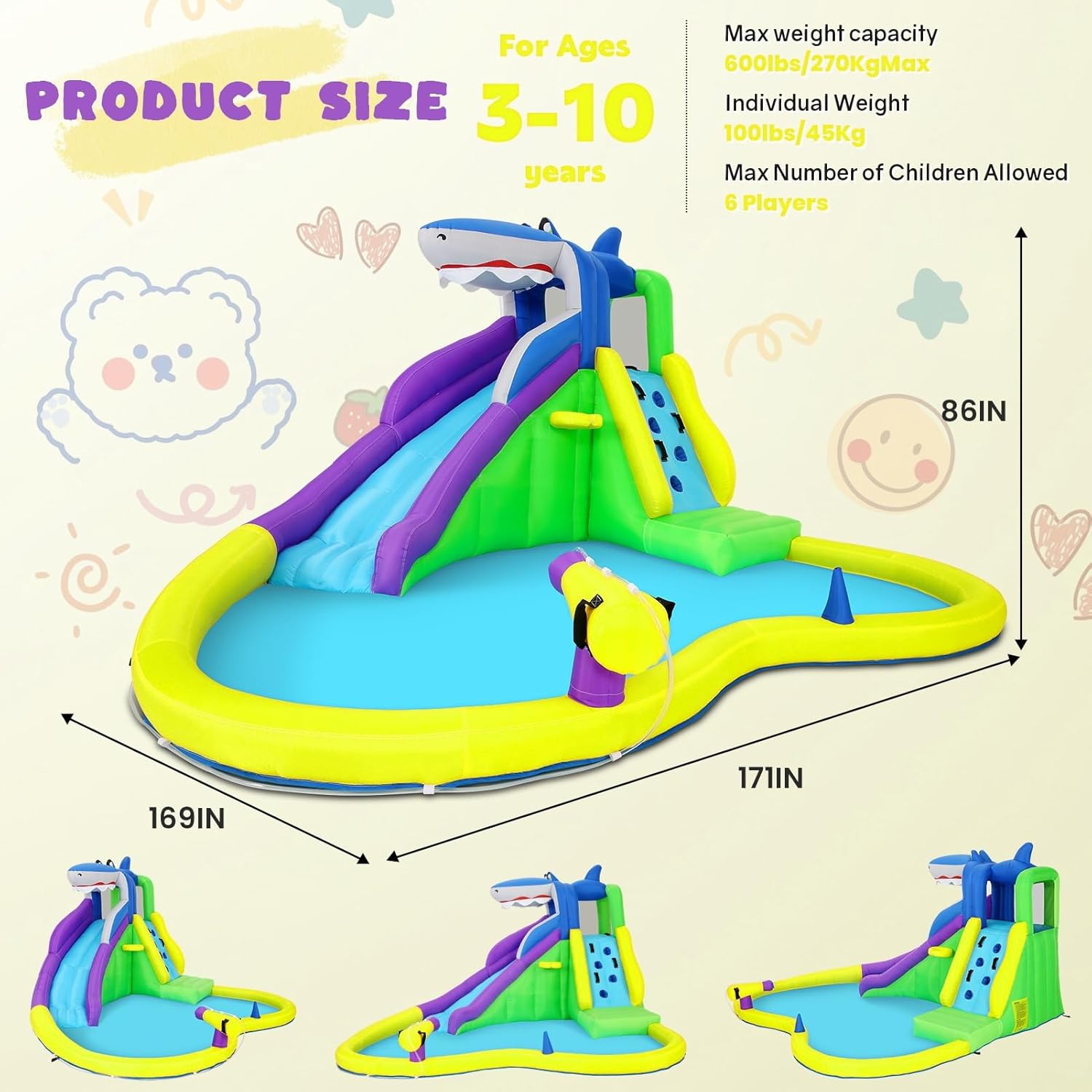 13x14FT Inflatable Bounce Hous - مراجعة Kids Outdoor Play وسعره