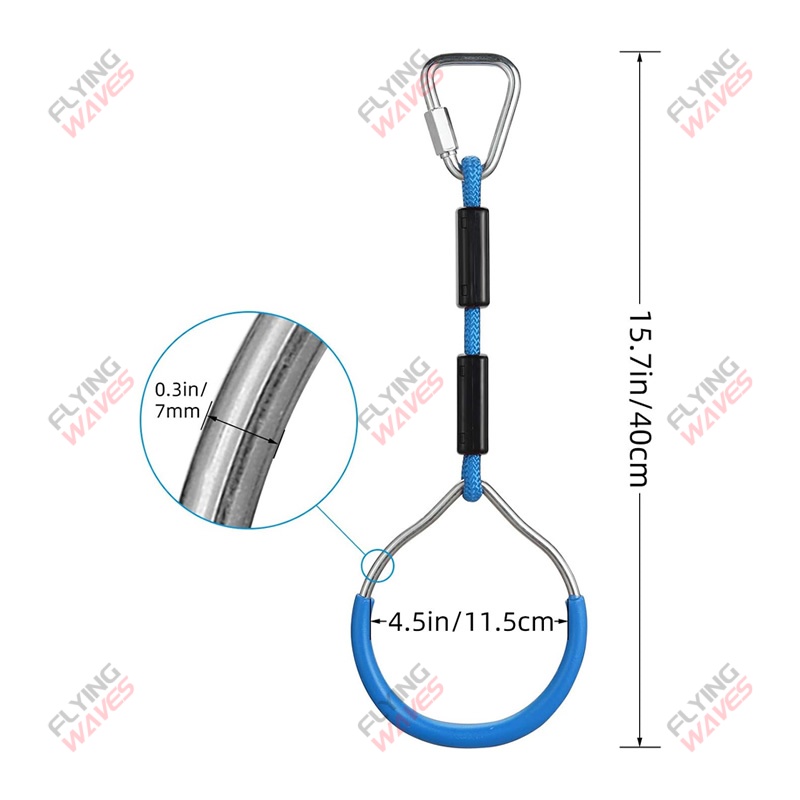 Kids Hanging GYM Ring Swing Cl - مراجعة Kids Outdoor Swing And Slide وسعره
