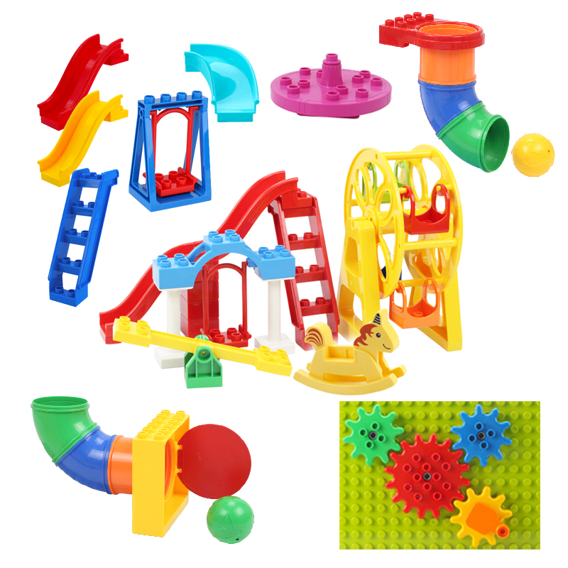 Big Building Blocks Playground - مراجعة Kids Outdoor Swing And Slide وسعره