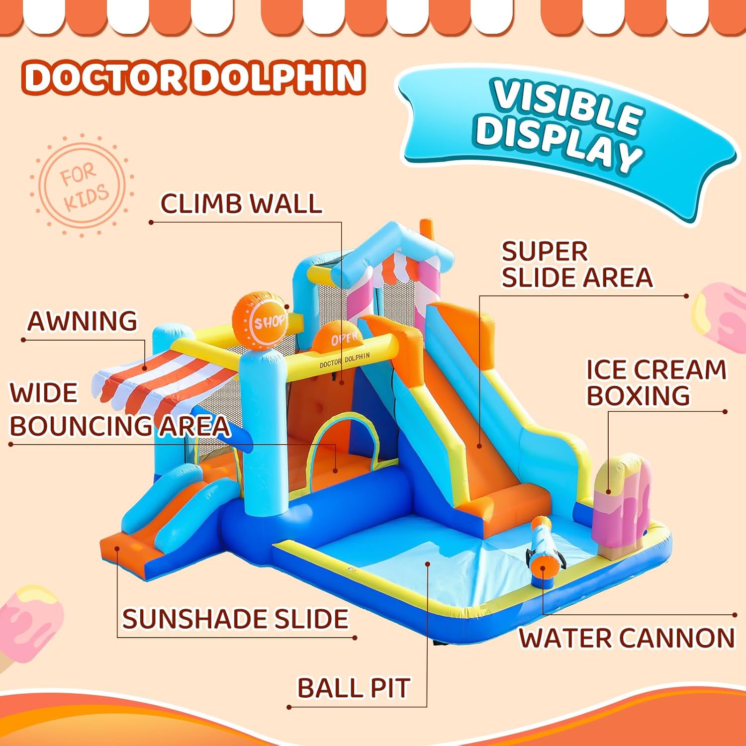 Kids Inflatable Bounce House w - مراجعة Kids Outdoor Play وسعره