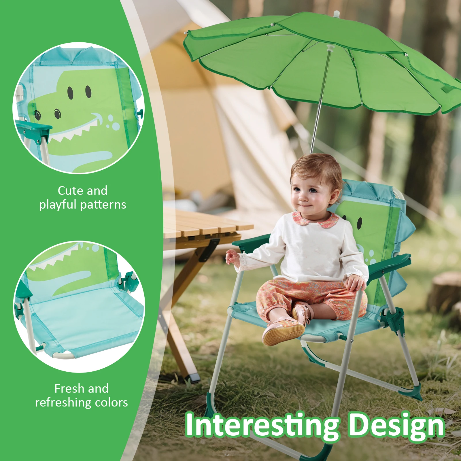 Kids Folding Beach Chair With  - مراجعة Kids Outdoor Bean Bag Chair وسعره