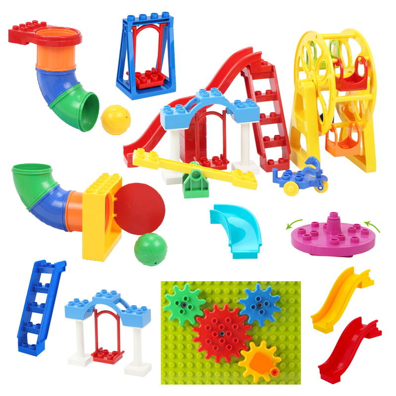 Big Building Blocks Playground - مراجعة Kids Outdoor Swing And Slide وسعره