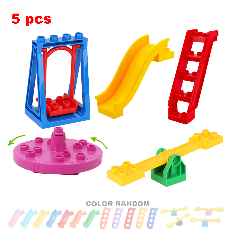Big Building Blocks Playground - مراجعة Kids Outdoor Swing And Slide وسعره