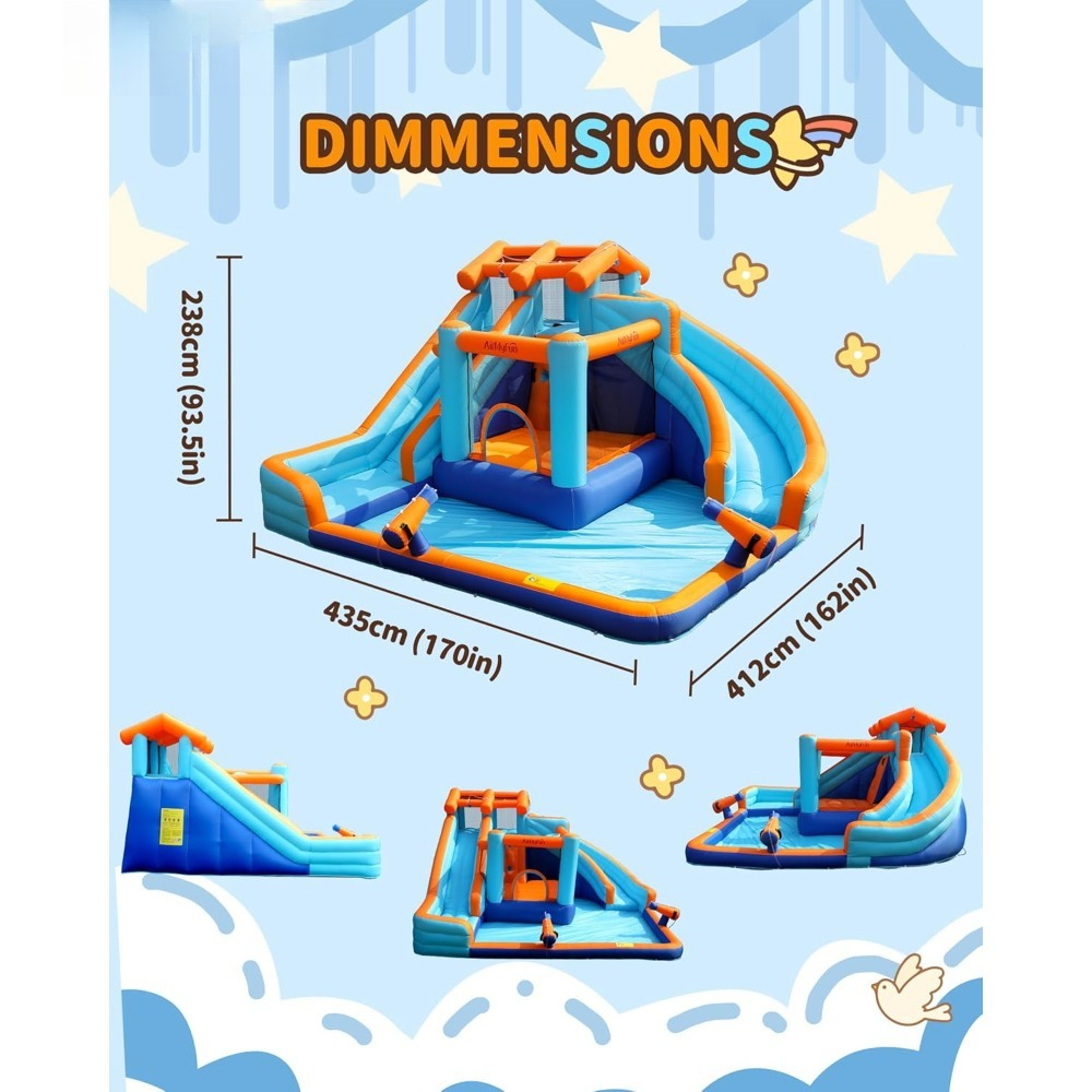 Large Water Slide Bounce House - مراجعة Kids Outdoor Play وسعره