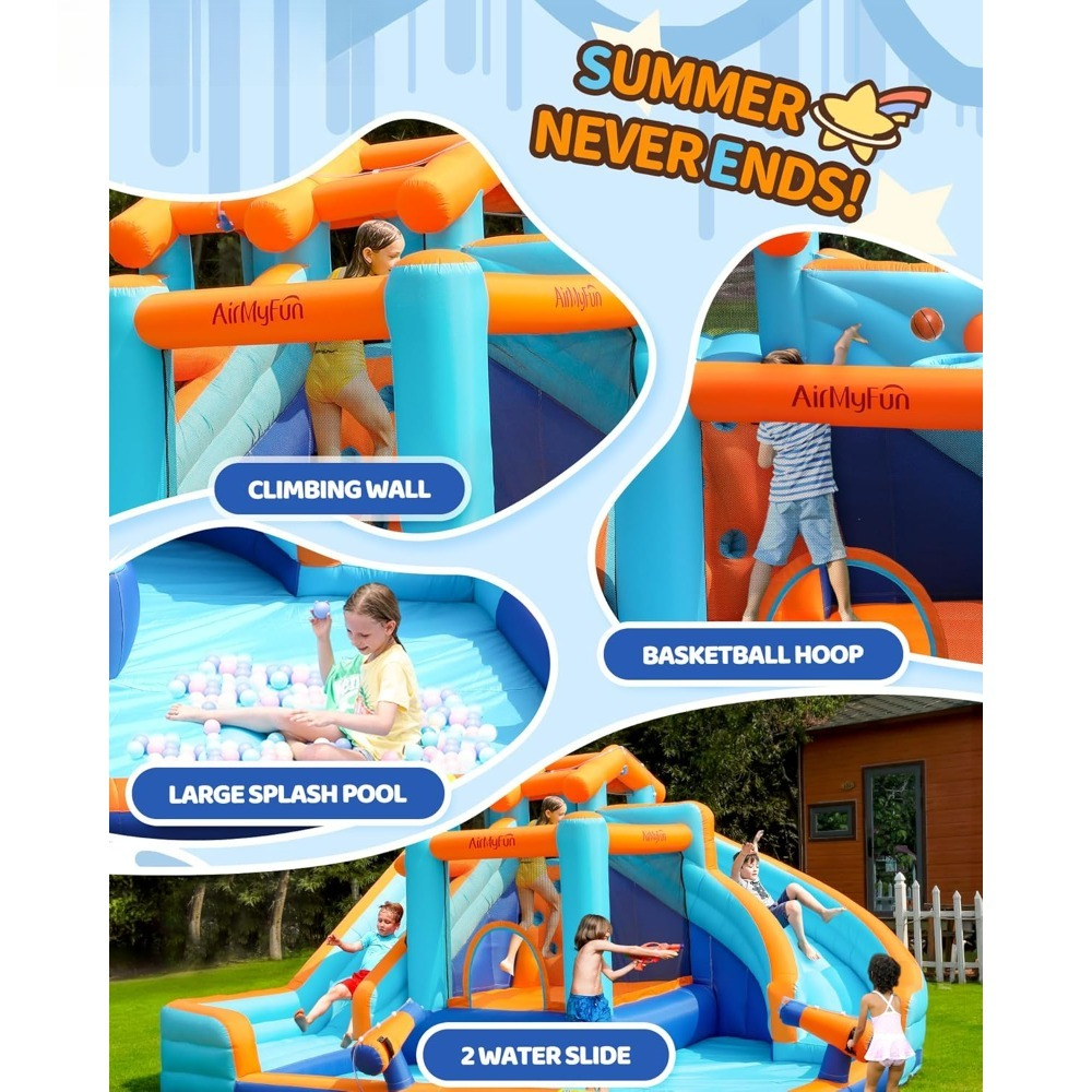 Large Water Slide Bounce House - مراجعة Kids Outdoor Play وسعره