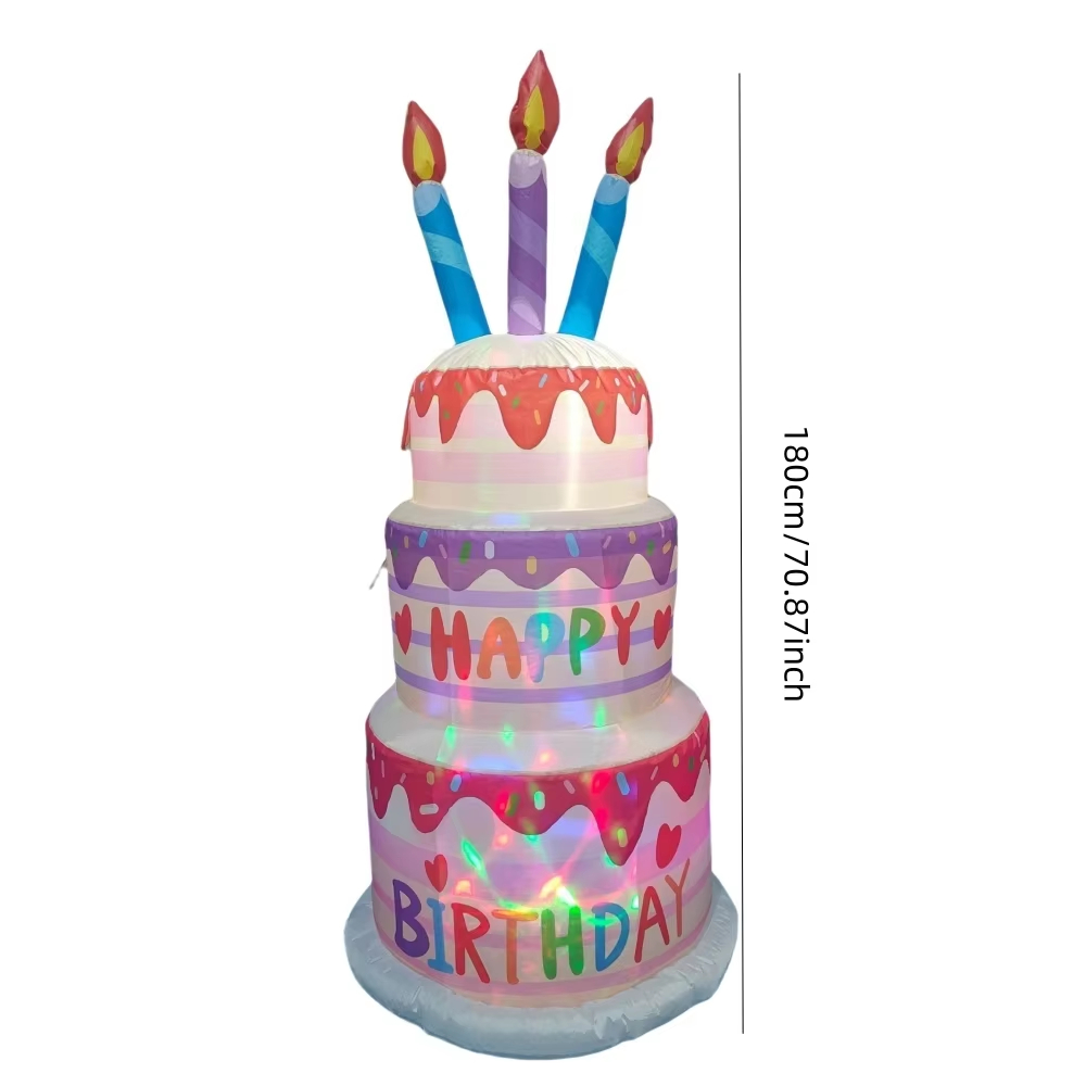 1.8M Inflatable Birthday Cake  - مراجعة Kids Outdoor Gifts وسعره
