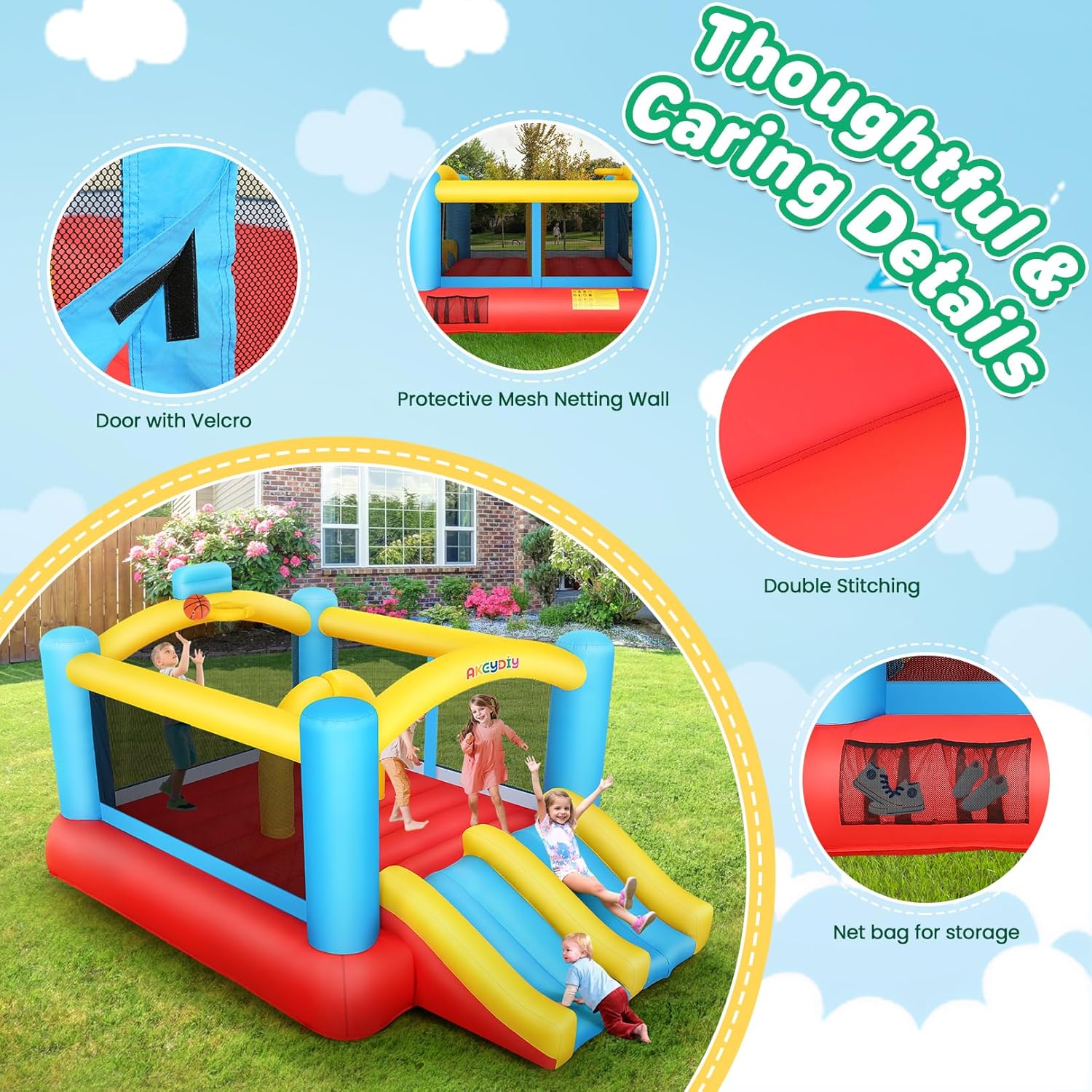 Kids Inflatable Bouncy Castle  - مراجعة Kids Outdoor Play وسعره